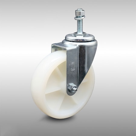 Service Caster 5 Inch SS Nylon Wheel Swivel 10mm Threaded Stem Caster Wheel SCC-SSTS20S514-NYS-M1015